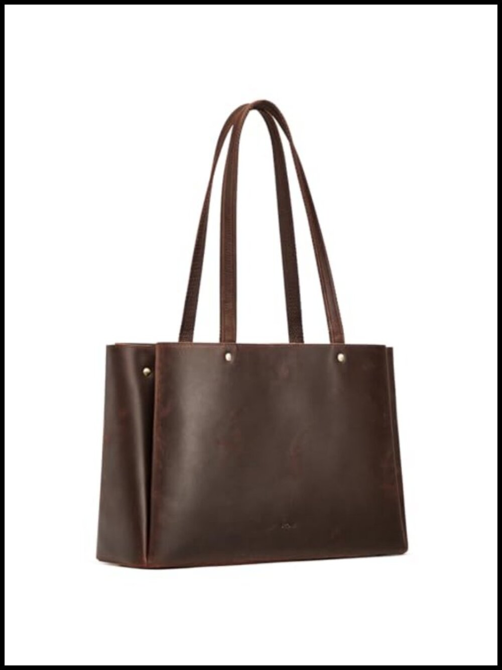 Genuine Leather Tote Bag Large Shoulder Handbag Laptop Work